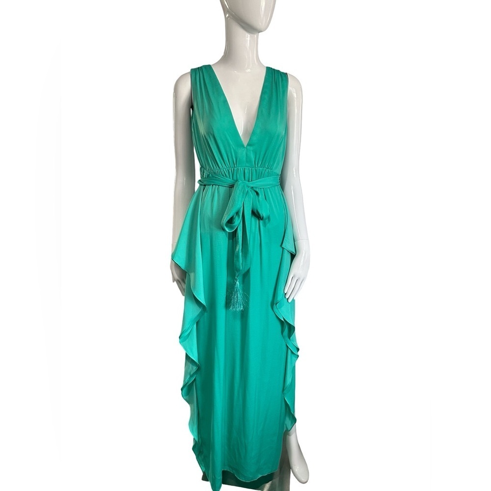 BCBG Max Azria Suzanne Turquoise Maxi Dress NWT Size 0